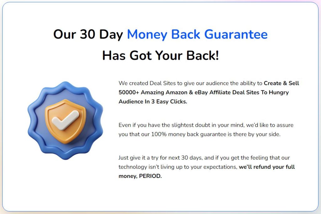 DealSites Software Review Money Back Guarantee