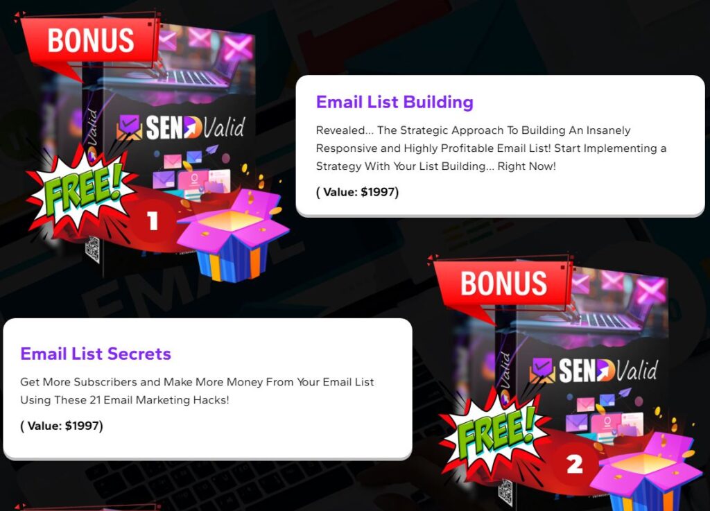 SendValid Review Bonuses 1 & 2