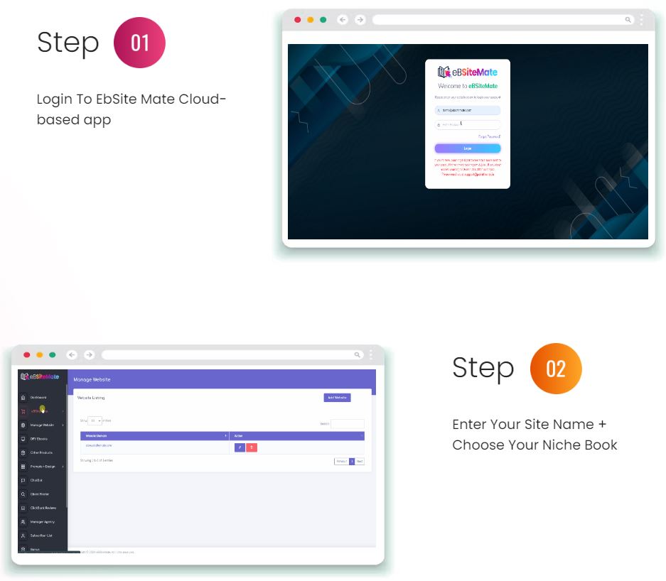 eBSiteMate Review Step 1 & 2